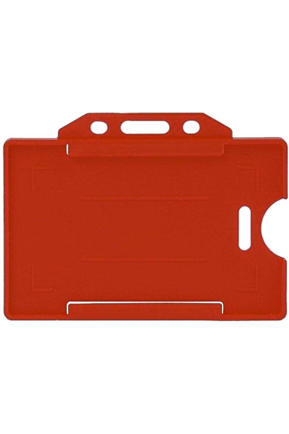 Kırmızı Yaka Kartı Boyun Askı Kartı Kılıfı Kart Kabı - KRT0002