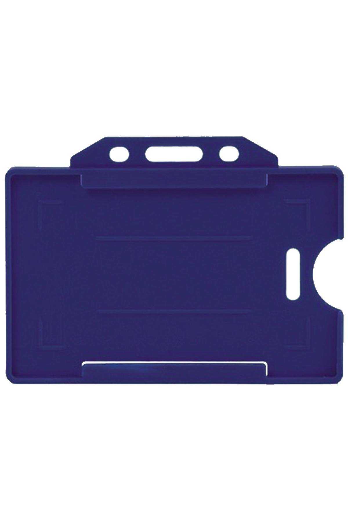 Koyu Mavi Lacivert Kartı Boyun Askı Kartı Kılıfı Kart Kabı - KRT0007